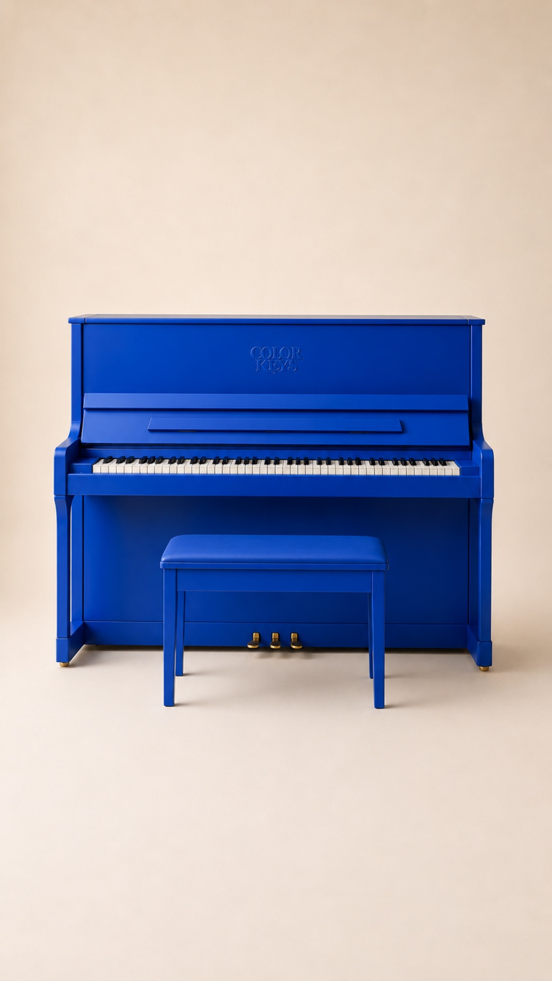 Piano en pianobank als afgestemd kleurpaar.