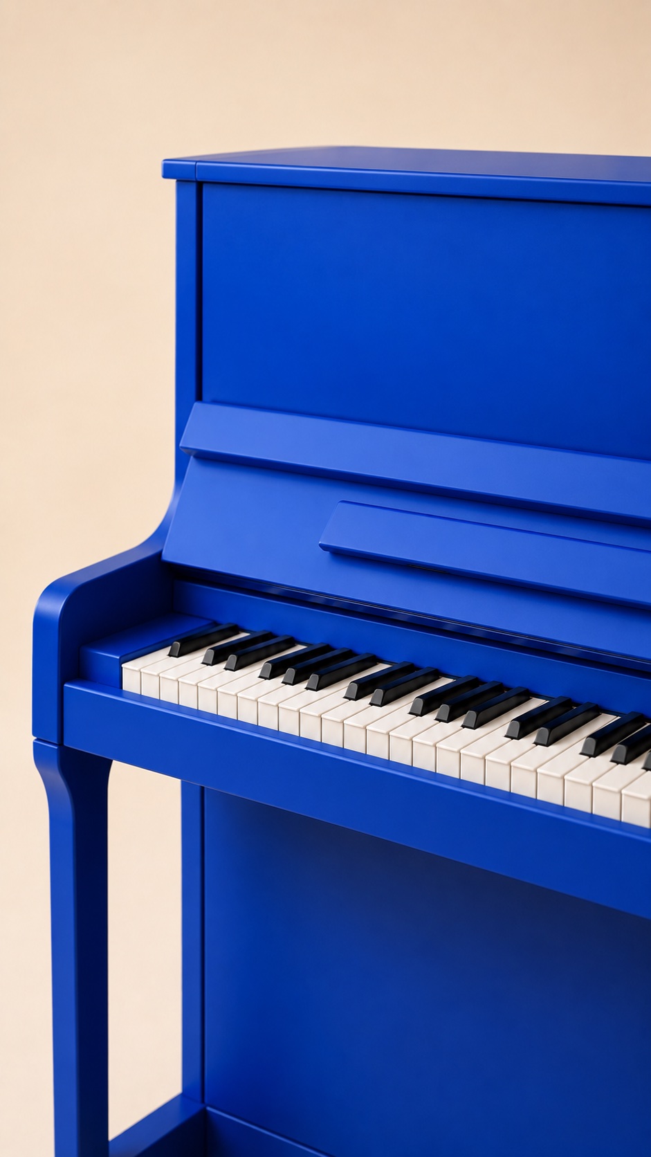 Detail van de toetsen en gekleurde afwerking van de COLOR KEYS PIANO.